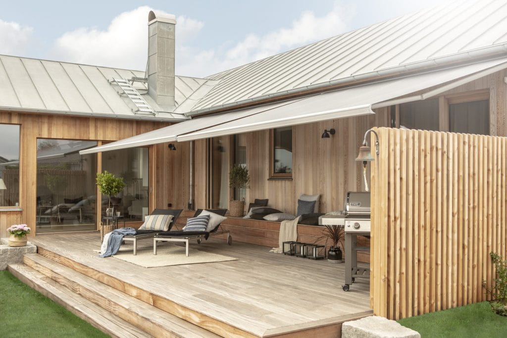 Härliga terassmarkiser i Göteborg på uteplats